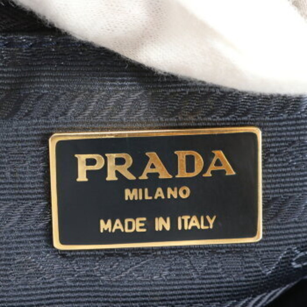 Prada Tessuto Quilted Boston Bag Chain Triangle Logo Leather Trips Travel EHM - Picture 14 of 14